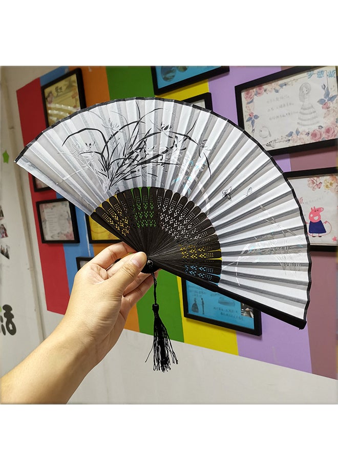 Ancient Folding Bamboo Fan Chinese Style Foldable Fan Student Gift Fan - Image 1