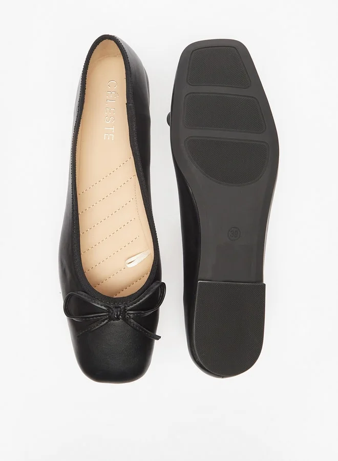 سيليست Women Bow Accented Slip On Ballerina Shoes