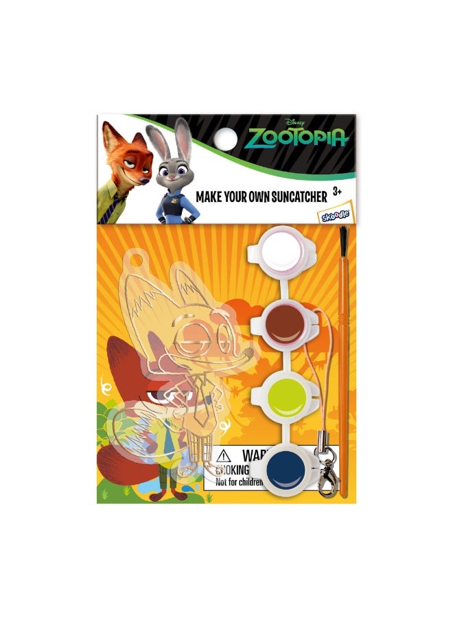 Disney Zootopia Nick Make Your Own Suncatcher | Painting Kit | Art & Craft For Kids | Fun Staycation Activity | Age 3+ - Image 1
