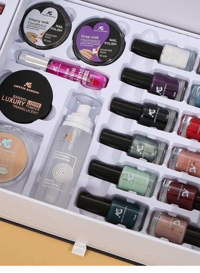 اميتيس جاردن مجموعة المكياج الاحترافية للنساء مجموعة هدايا كاملة 50 × 30x24.2 سم - Image 5