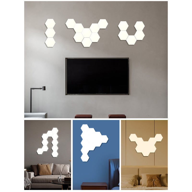 Wall Lamp Creative Night Light LED Bedroom Decorative Hexagonal Module Honeycomb Modeling Lamp Bedside Background Lights - Image 4