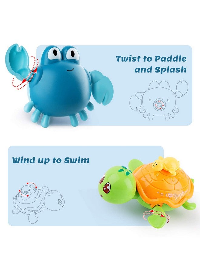 iPlay, iLearn Baby Bath Toys w/ Organizer, Water Squirting Octopus, Wind Up Swimming Turtle, Bathtub & Shower, Stacking Cups, Gift for 6, 9, 12, 18 Months 1, 2, 3 Years, Toddlers, Girls, Boys & Kids - Image 3