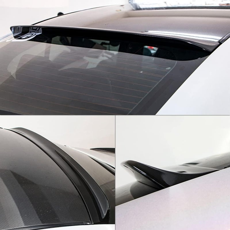 Rolling Gears Q50 Rear Window Roof Spoiler for 2014-2024 Infiniti Q50 Sedan - Gloss Black ABS - Image 2