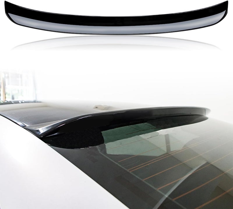 Rolling Gears Q50 Rear Window Roof Spoiler for 2014-2024 Infiniti Q50 Sedan - Gloss Black ABS - Image 1
