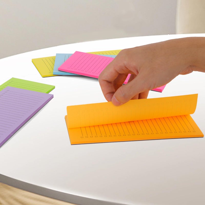 FLIPPED 6 Pack Magnetic Notepads, Notepads Grocery List Magnet Pad for Fridge,Full Magnet Back Design Notepad for Grocery Lists, Shopping Lists, to-Do Lists(240 Sheets) - Image 4