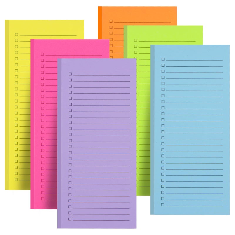 FLIPPED 6 Pack Magnetic Notepads, Notepads Grocery List Magnet Pad for Fridge,Full Magnet Back Design Notepad for Grocery Lists, Shopping Lists, to-Do Lists(240 Sheets) - Image 1