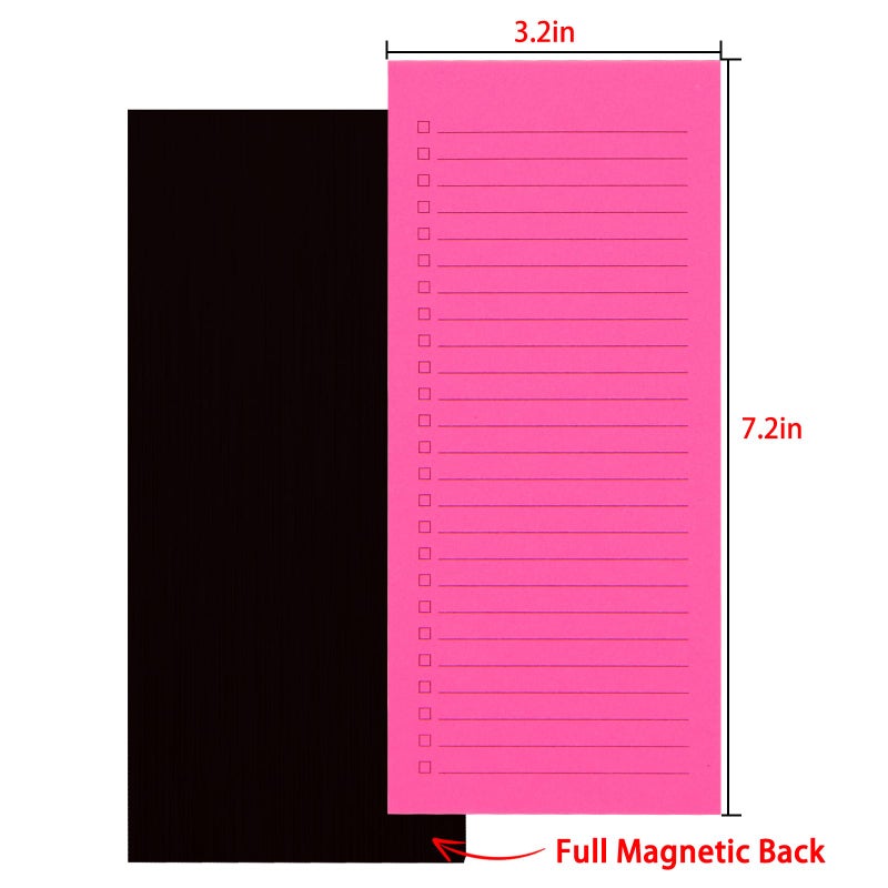 FLIPPED 6 Pack Magnetic Notepads, Notepads Grocery List Magnet Pad for Fridge,Full Magnet Back Design Notepad for Grocery Lists, Shopping Lists, to-Do Lists(240 Sheets) - Image 3
