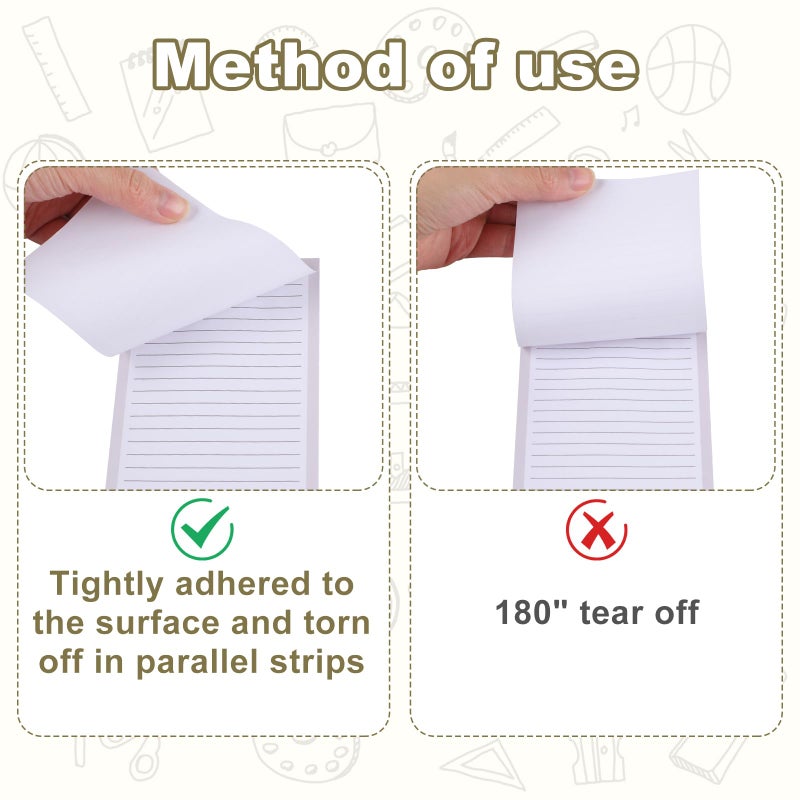 Utron 12 Pack Lined Sticky Notes, 4x6 in Post Sticky Notes with Lines, 6 Different Colour Sticky Note Pads for Office, School, Home Desks and More - Image 4