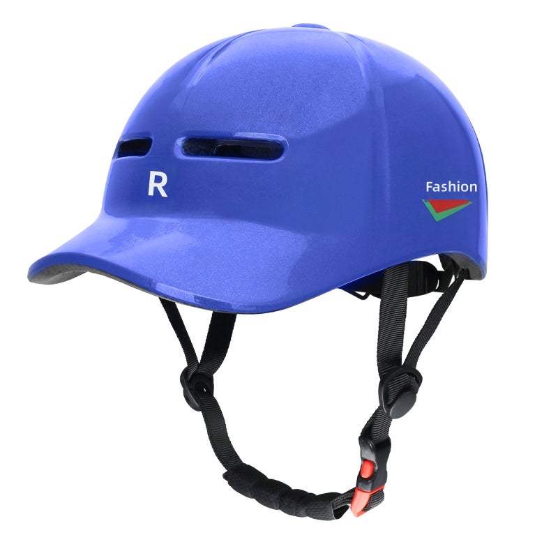 In-Mold Urban Bike Helmet – One-Piece Molded Lightweight Casual Cycling Helmet with Baseball Brim, Ventilated EPS Foam for E-Bike, Scooter, Skateboarding & Roller  Skating