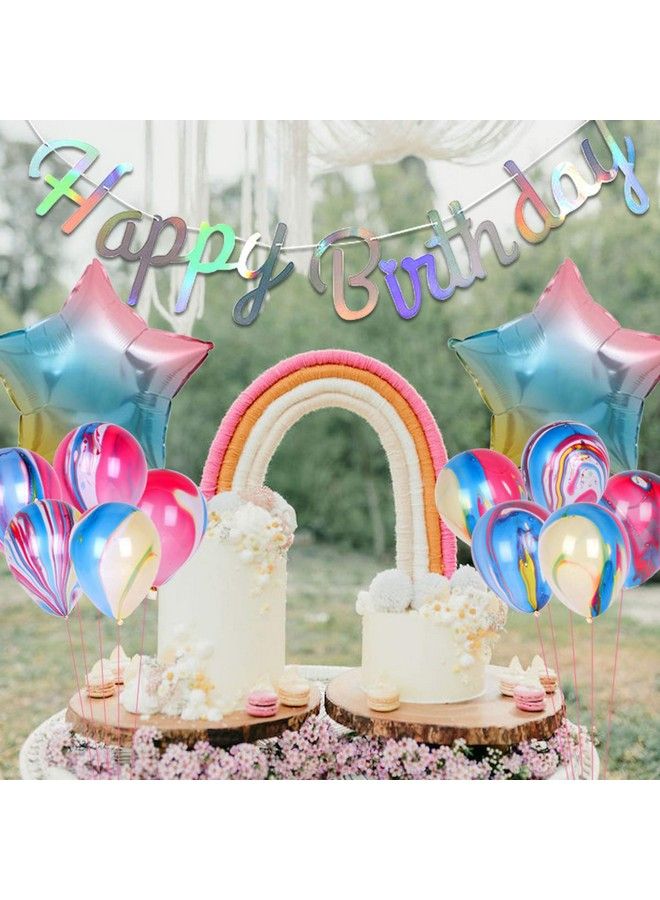 Rainbow 10Th Birthday Decorations For Girls Double Digits Birthday Party Decorations Banner Number 10 Balloon Star Balloons - Image 5