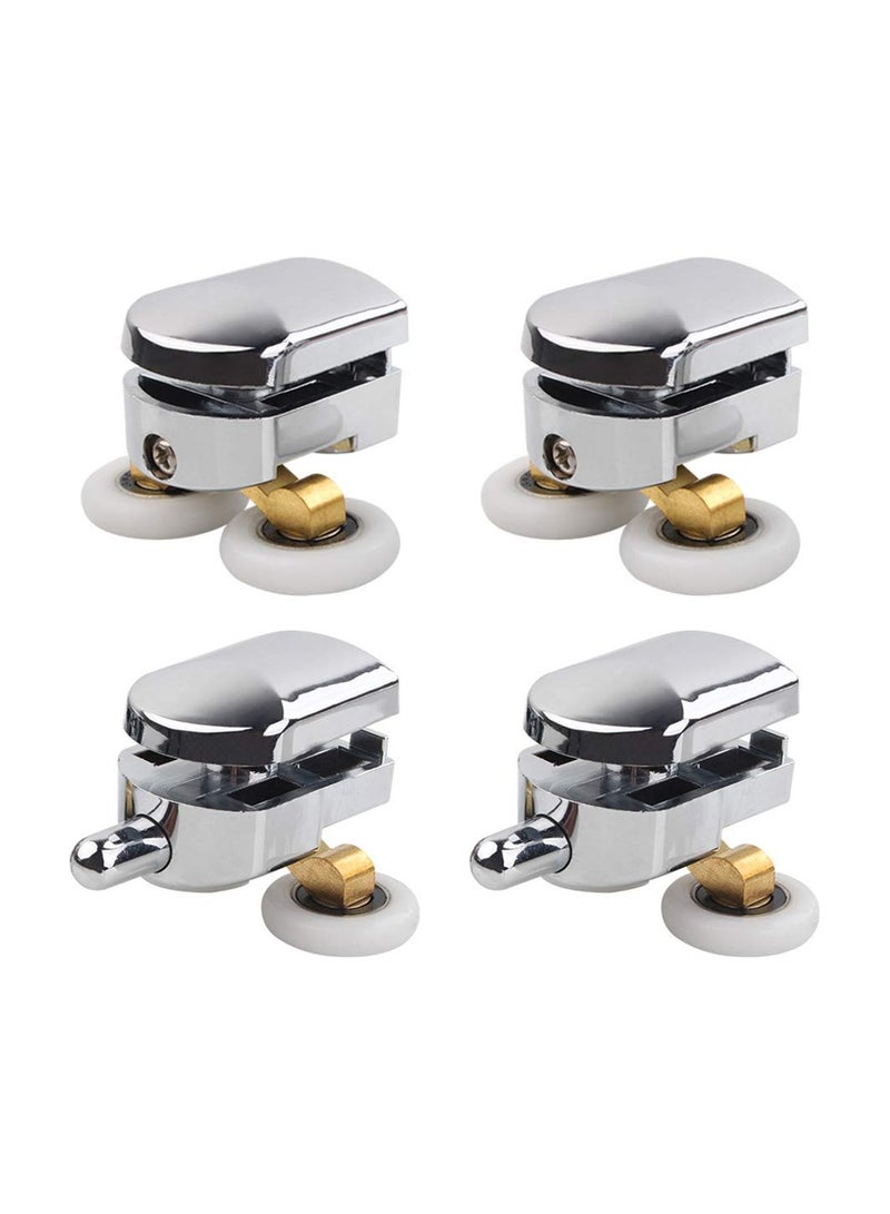Sliding Shower Door Rollers 23mm Replacement Wheels for 14mm Glass 4pcs Set Top and Bottom Roller Wheels  - Image 1