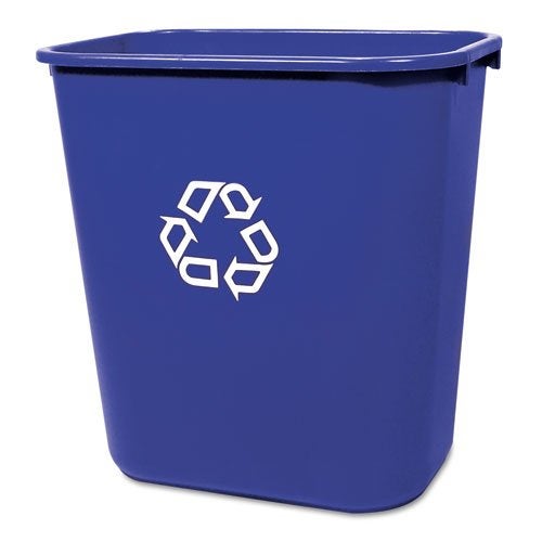 Rubbermaid Commercial Products Rubbermaid Commercial Deskside Recycling Container, Medium, Blue (FG295673BLUE) - Image 2