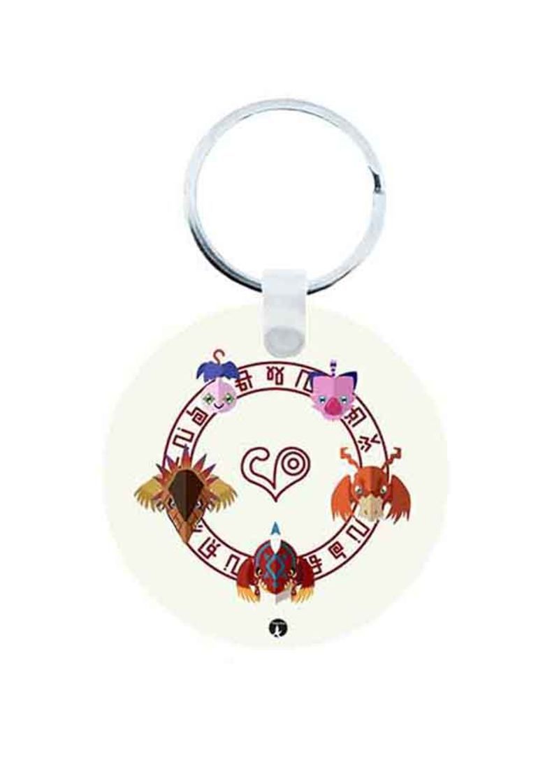 RKN Digimon Anime Wooden Keychain