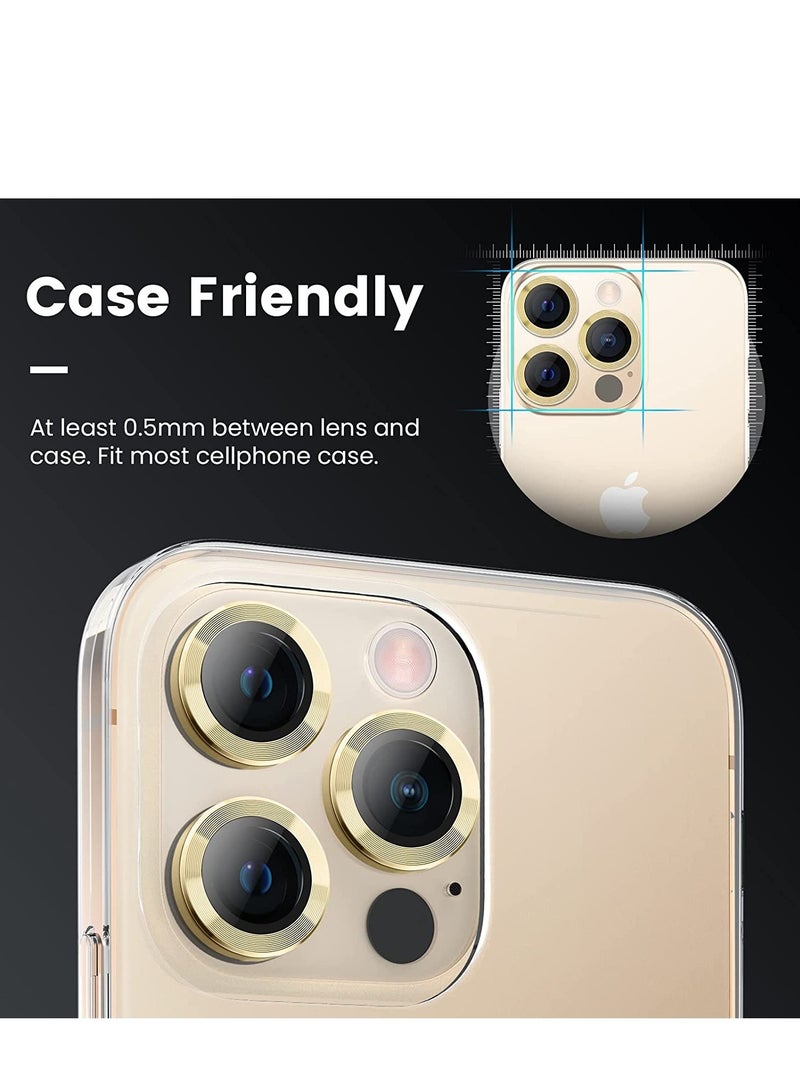 ELTRAZONE [3+3PCS] for iPhone 14 Pro - iPhone 14 Pro Max Camera Lens Protector, 9H Tempered Glass Camera Cover Screen Protector Metal Individual Ring for iPhone 14 Pro 6.1 inch /14 ProMax 6.7 inch 2022 - Image 4
