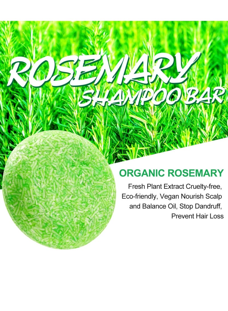ALIVER 60g Natural Rosemary Shampoo Bar Rosemary Oil Shampoo Bar for Hair Growth Solid Shampoo Soap Deep Cleansing Hair Shampoo Anti Hair Loss Smooth Hair Strengthen Hair Nourish Scalp Organic Solid Shampoo  - Image 2