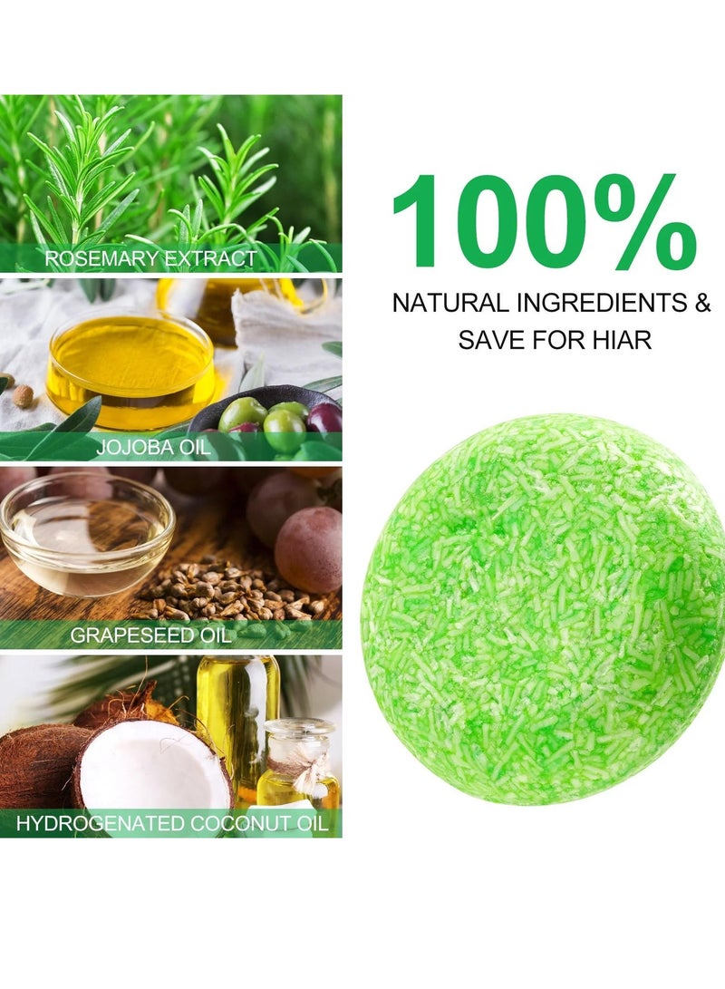 ALIVER 60g Natural Rosemary Shampoo Bar Rosemary Oil Shampoo Bar for Hair Growth Solid Shampoo Soap Deep Cleansing Hair Shampoo Anti Hair Loss Smooth Hair Strengthen Hair Nourish Scalp Organic Solid Shampoo  - Image 3