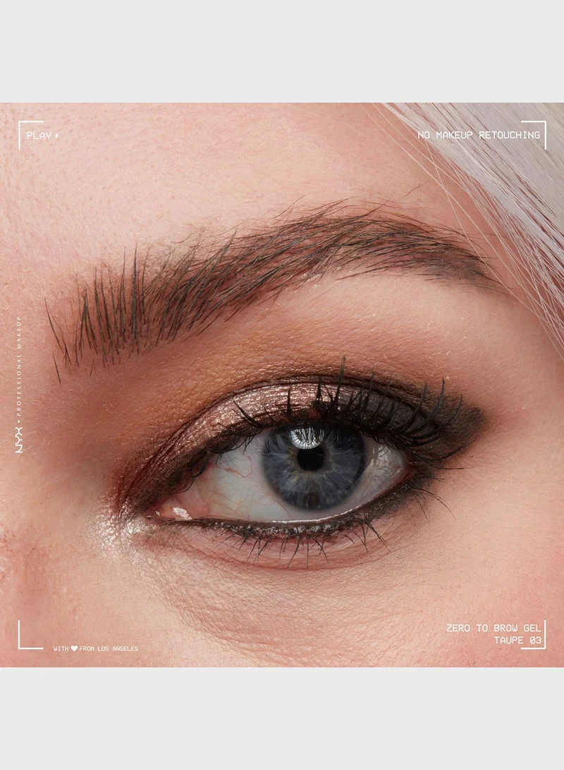 NYX PROFESSIONAL MAKEUP Zero-To-Brow Longwear Brow Gel - Taupe