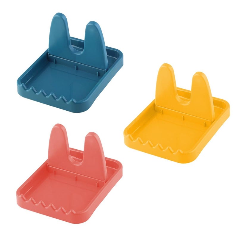 3pcs Foldable Pan Lid Rack Spoon Rest Multicolor Kitchen Countertop Storage - Image 2