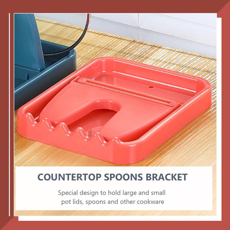 3pcs Foldable Pan Lid Rack Spoon Rest Multicolor Kitchen Countertop Storage - Image 5