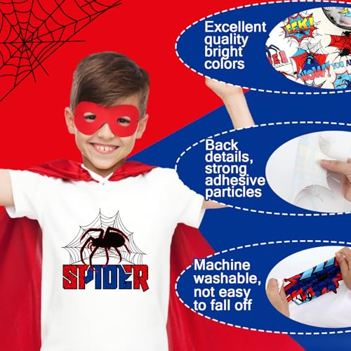 Tellingyou 36 Sheets Iron on Transfers Patches Dtf Ready to Press Vinyl Iron on Patch Embroidered Applique for T Shirt Jacket Pillow Covers Backpack Hoodies DIY Decorations(Spider) - Image 3