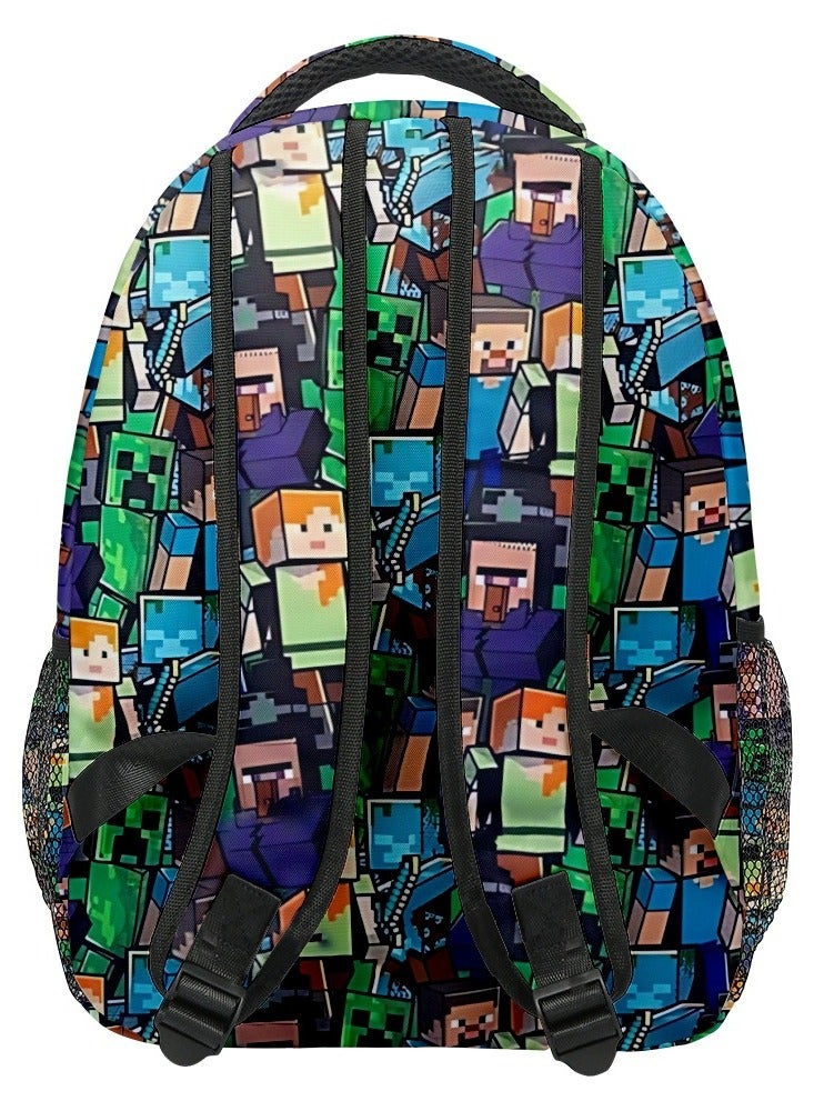ماين كرافت حقيبة الظهر Minecraft للأطفال والفتيان - حقيبة الظهر مقاومة للماء لمدرسة الألعاب - Image 2
