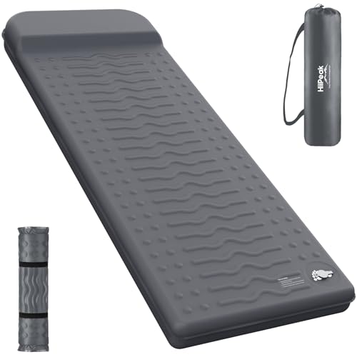 HiiPeak Memory Sleeping Pad Compact 3 Thick Foam Sleeping Mats with Pillow 95 RValue Insulated Camping Mattress Pad Easy Inflate Deflate Inflatable Sleep Mat for Backpacking Hiking Car Tent - Image 1