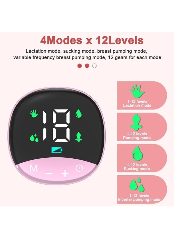 SAFENHAND Electric Breast Pump Automatic Massage Silent Breast Pump with 4 Modes & 12 Levels, Pain Free Strong Suction Power Touch Panel Rechargeable for Travel & Home - Image 4