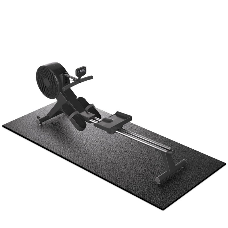 GymCope Treadmill Mat, 7'x3'/6'x3'/6'x2.5'/5.6'x2'/4'x2', 6mm Thick Exercise Equipment Gym Mat for Hardwood FloorCarpet, Compatible with Peloton Bike, Indoor Spin Bike, Elliptical - Image 1