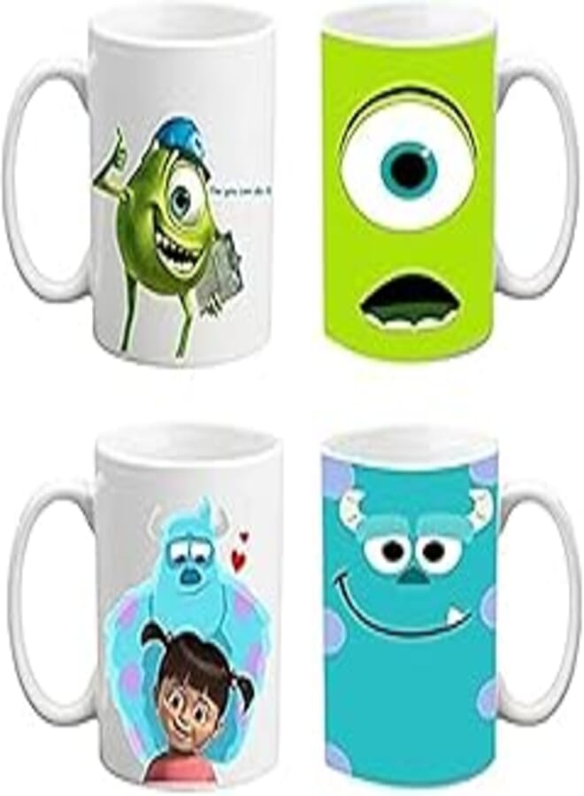 OR monsters white Ceramic Printed Mug 4 pcs