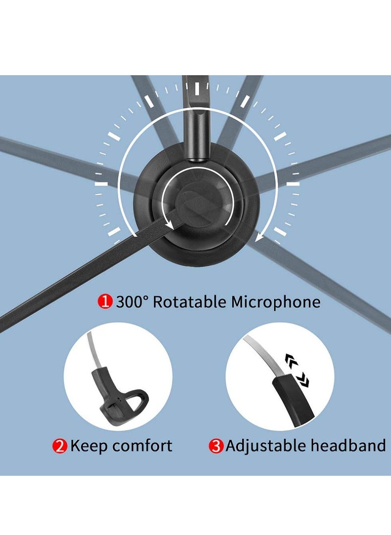 بيوينتي - USB Headset with Microphone - Noise Cancelling Mic, PC Laptop Computer Headphone for Home Office, Online Class Skype Zoom - Image 1