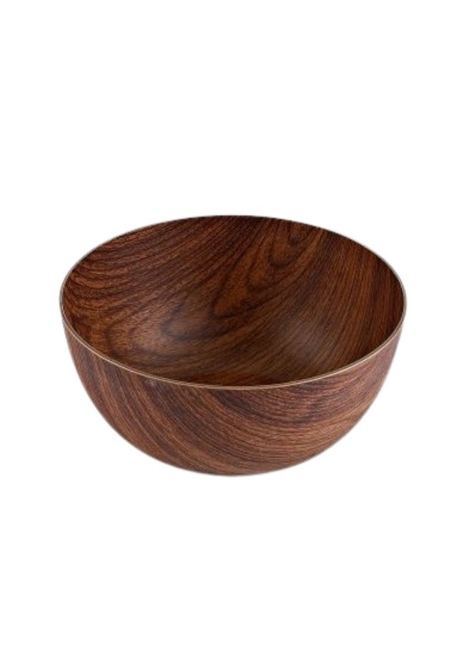 Evelin Wooden Finish Plastic Bowl for Salads, Fruits and Popcorn Adds a Stylish Look to Your Home Round 12cm(Anti Break)  - Image 2