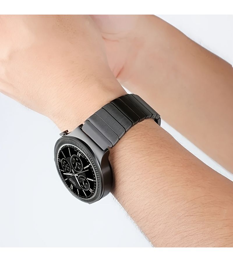 Stainless Steel Strap 22mm Space Gray Adjustable Watch Band For Men - Image 5