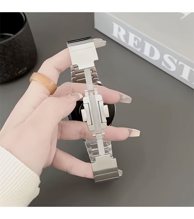 Stainless Steel Strap 22mm Space Gray Adjustable Watch Band For Men - Image 3