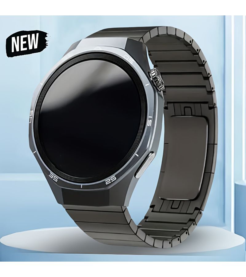 Stainless Steel Strap 22mm Space Gray Adjustable Watch Band For Men - Image 1