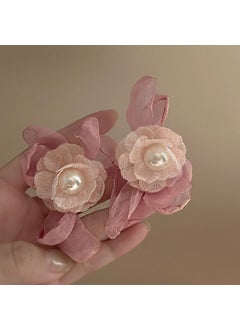 Pink Earrings Sweet Unique Design Studs 20245# pink pearl flower stud earrings 5# pink pearl flower stud earrings