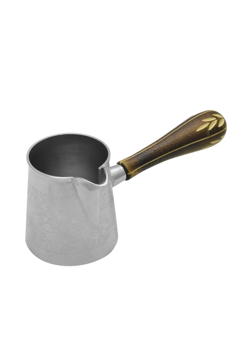 RAJ Raj Steel Turkish Coffee Warmer BTCNP3 Arabic Morroccon Greek Pot Warmer for Butter Chocolate and Milk, Stovetop Tea Pot-200ML  - Image 2