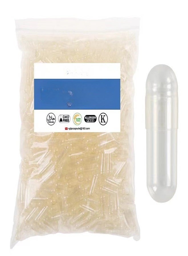 general 1000 Count Size 00 Empty Capsules Clear Empty Gelatin Capsules Empty Pill Capsules DIY Capsule Filling Pure Bovine Pill Capsules Empty Gel Caps - Image 1