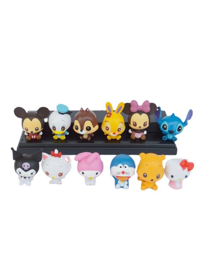Q Version 12 Big Head BB Doll Cute Girl Heart Console Desktop Decoration Blind Box Doll Hand-made Small Toy-Height:4-5CM - Image 1