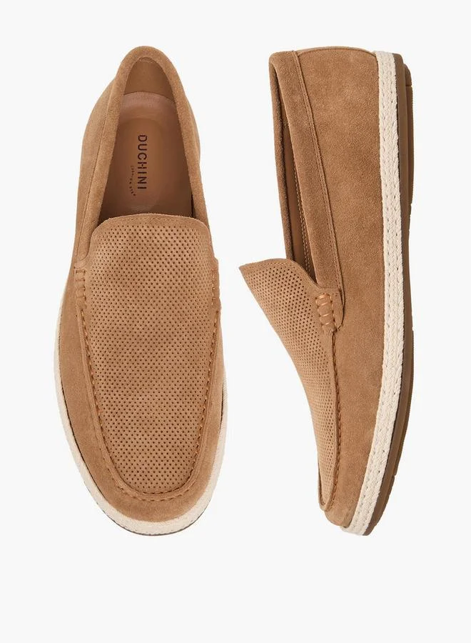 DUCHINI Men Leather Espadrille Loafers