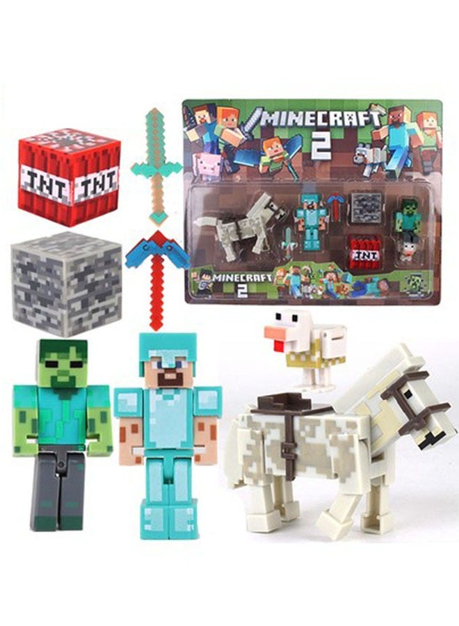 general Minecraft Steve puzzle build minifigure model puppet figure ornaments, weapon model ornaments