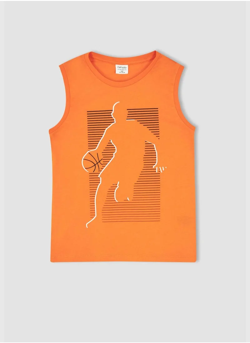 ديفاكتو Regular Fit Sleeveless Basketball Player Print Lounge Set