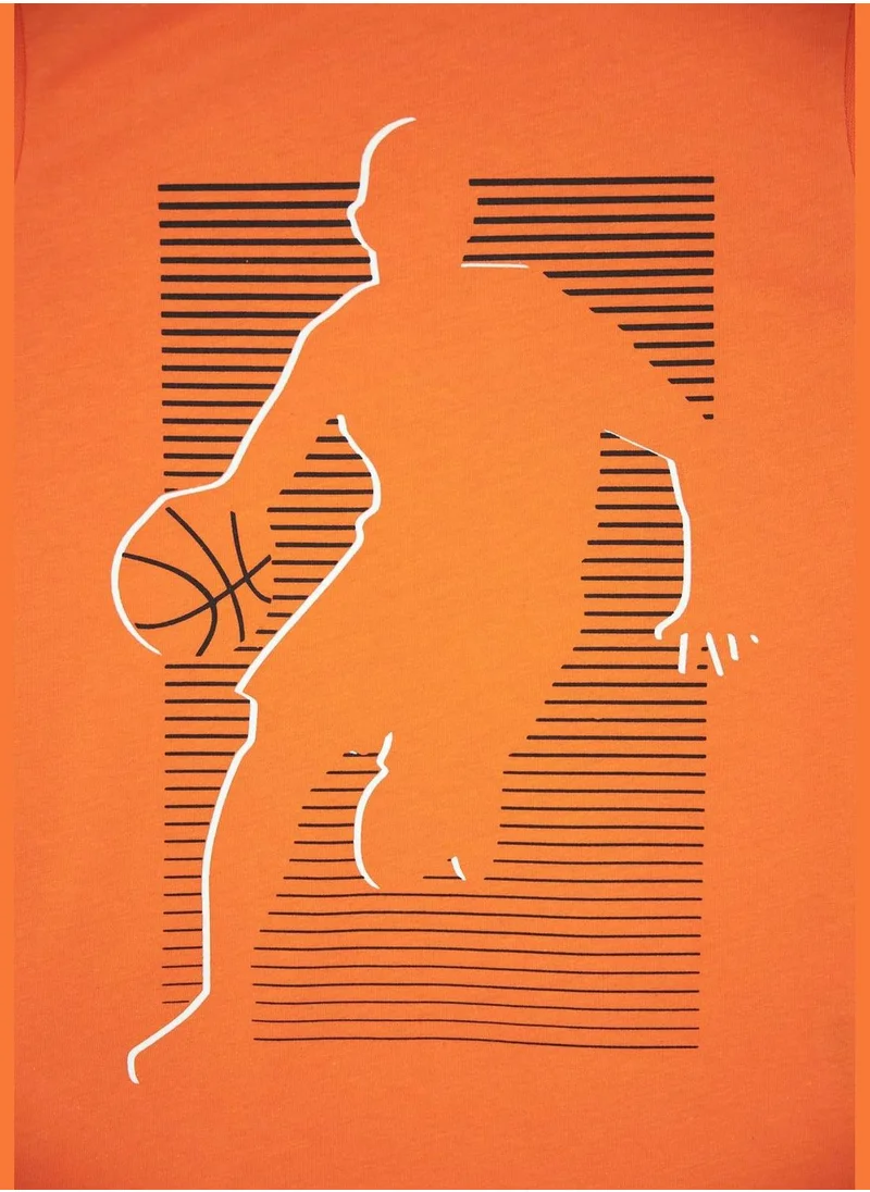 ديفاكتو Regular Fit Sleeveless Basketball Player Print Lounge Set