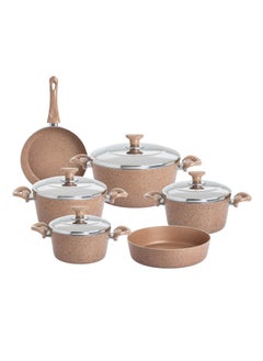 Hic Granite Cookware Set 10 Pieces Red Color  - Image 1