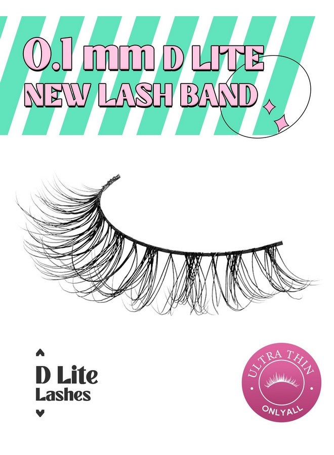 Onlyall رموش مظهر طبيعي رموش صناعية رموش عيون رقيقة رموش مزيفة طبيعية رموش صغيرة رموش ذات حجم حزام رموش ناعمة 10 أزواج Dm01 - Image 3