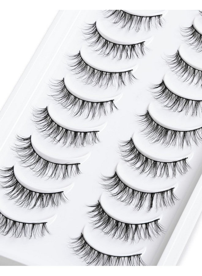 Onlyall رموش مظهر طبيعي رموش صناعية رموش عيون رقيقة رموش مزيفة طبيعية رموش صغيرة رموش ذات حجم حزام رموش ناعمة 10 أزواج Dm01 - Image 4