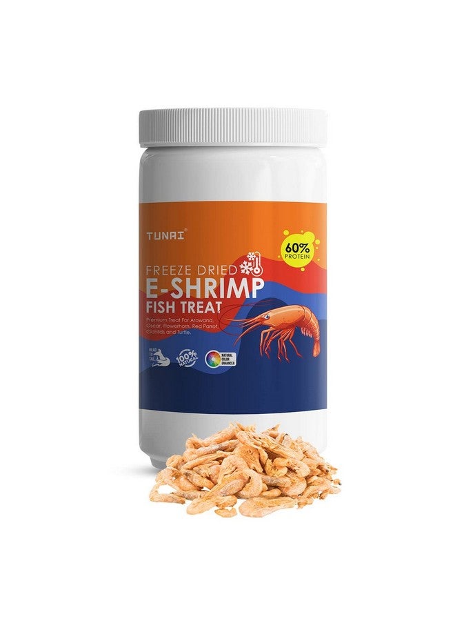 جمبري TUNAI E المجفف بالتجميد مع 60% بروتين | 110 جرام | طعام سمكي للأروانا، والزهرة، والببغاء الأحمر، والأوسكار، والسلحفاة، في جميع مراحل الحياة - Image 1