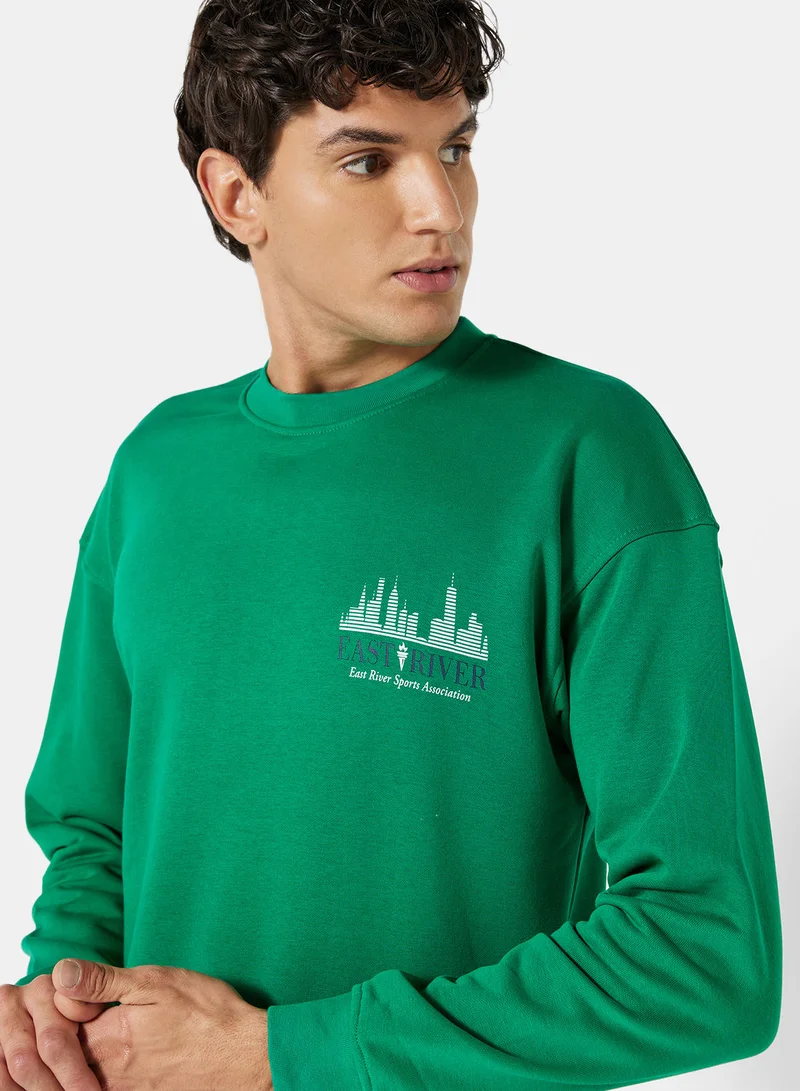 JACK & JONES East River Oversized Fit Sweatshirt