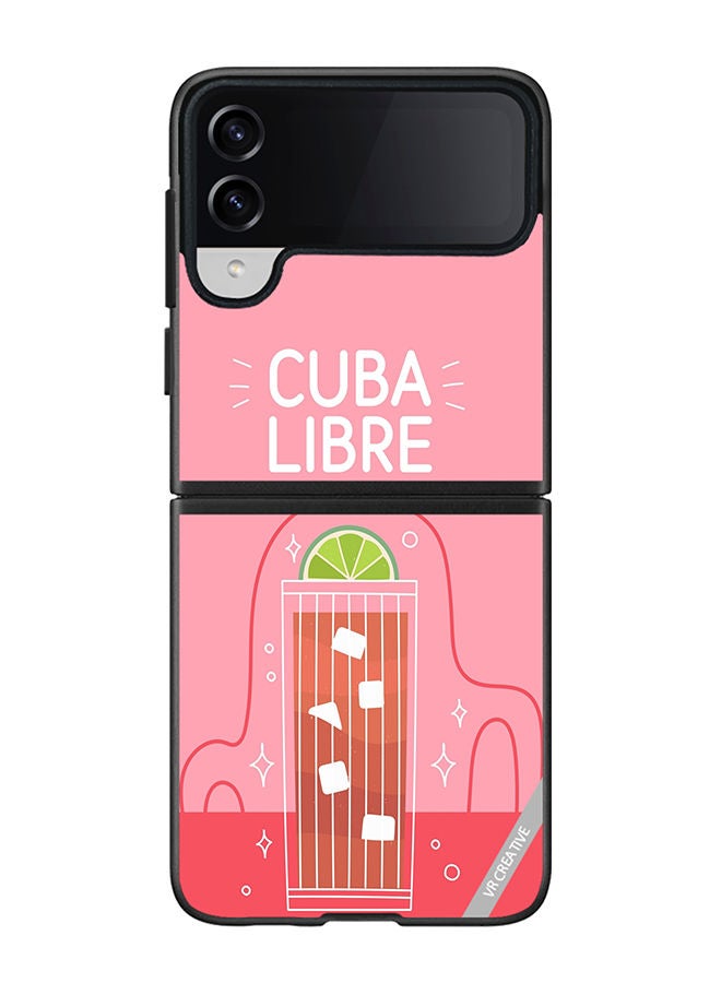 VR CREATIVE Protective Case Cover For Samsung Galaxy Z Flip4 Cuba Libre Design Multicolour - Image 1