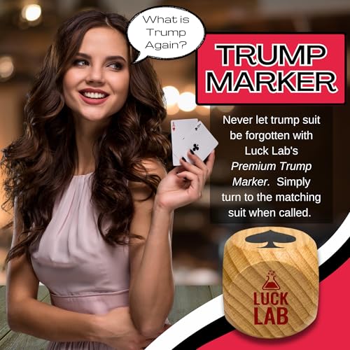 Luck Lab Wood Trump MarkerIndicator Set of Two for use with Euchre Pinochle Bridge and More Comes with Black Velvet Storage Bag - Image 5