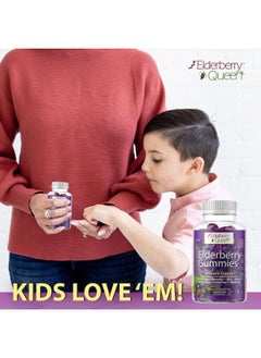 Elderberry Queen Elderberry Queen Organic Elderberry Gummies 60 ct - Immune Support Gummies with Vitamin C & Zinc - Elderberry Vitamin Gummies for Adults and Kids  - Image 5